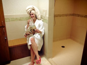 Female in bathroom