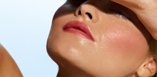female face - oily skin