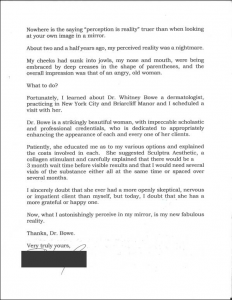 Letters from patients – Bowe